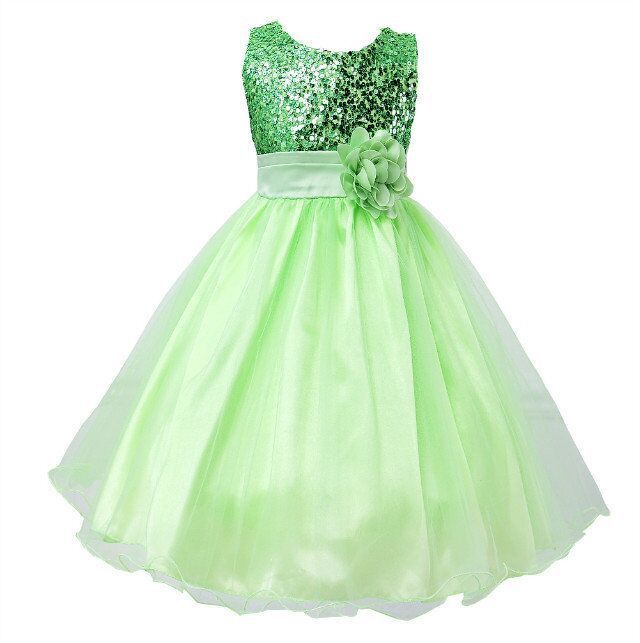 Bébé Sequin Robe Fleur Fille De Mariage Princesse Robe