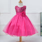 Bébé Sequin Robe Fleur Fille De Mariage Princesse Robe