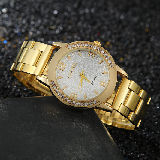 Montre à quartz à diamant à la mode pour femme