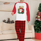 De noël Parent-Enfant Vêtements Ensemble À Manches Longues T-Shirt À Carreaux Pantalon Famille Correspondant Pyjama