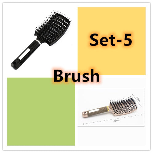 Brosse à cheveux Anti Klit Brushy Haarborstel Femmes Démêlant Cheveux Brosse À Poils En Nylon Cuir Chevelu Massage Teaser De Brosse À Cheveux Peigne