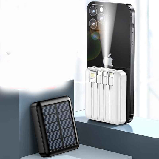 Mini Portable Power Bank Avec Câble Solaire