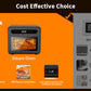 Geek Chef Friteuse à air, four grillé, combo, four à convection à vapeur 26 QT, comptoir de four à convection, 50 préréglages de cuisson, avec 6 tranches de pain, 12 pouces de pizza, acier inoxydable noir. Interdit de coter sur Amazon