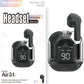 Écouteurs Bluetooth sans fil à affichage numérique transparent TWS