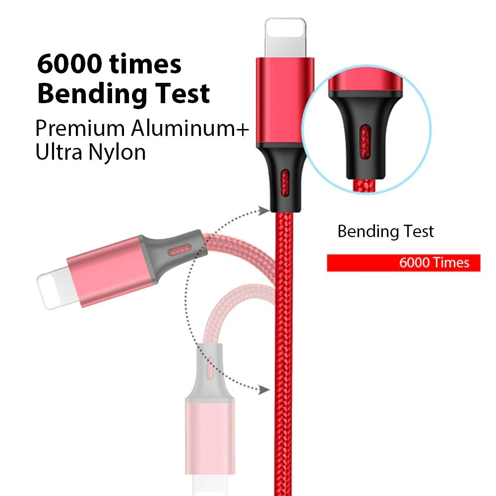3 dans 1 USB Câble Pour iPhone XS Max XR X 8 7 De Charge Chargeur Micro USB Câble Pour Android USB TypeC Mobile Téléphone Câbles
