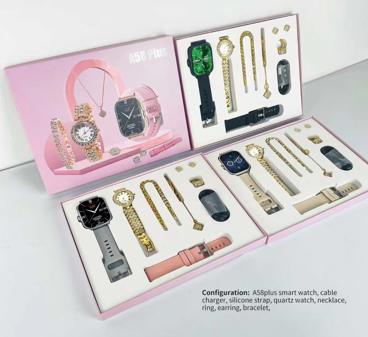 Montre intelligente Bluetooth Appel Fréquence cardiaque Oxygène Sang Femmes