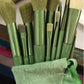 13 pièces Purpleflower houx feuille pinceaux de maquillage vert beauté à séchage rapide maquillage brosse ensemble