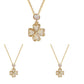 Micro-inlaid Full Diamond Necklace Rotatable Lucky Four-leaf Clover