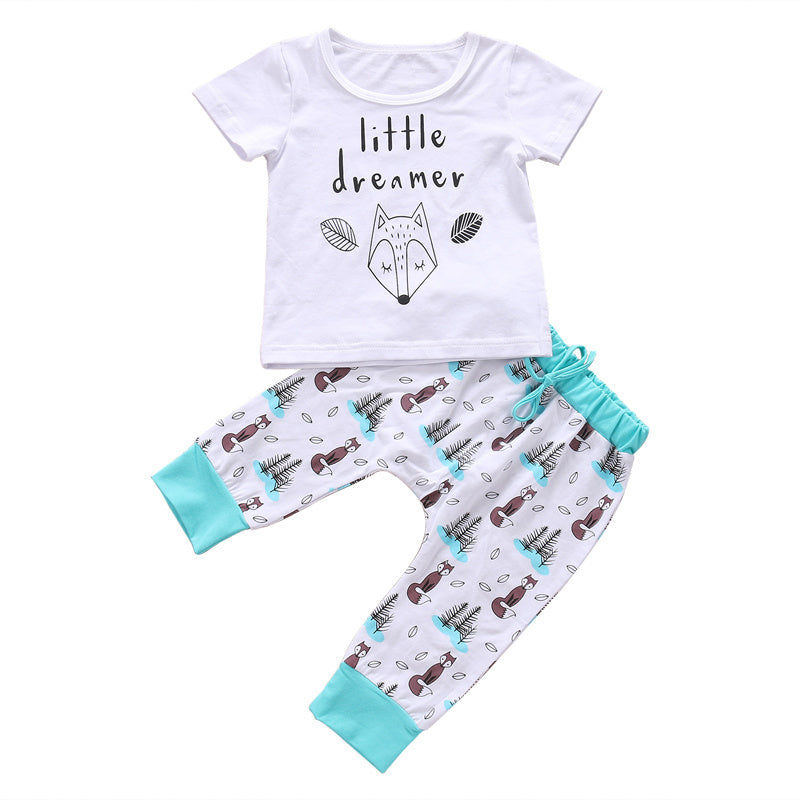 Ensemble de vêtements pour nouveau-né bébé T-shirt Tops Pantalons Petites Garçons et Filles Tenues