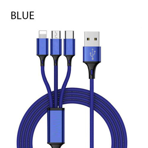 3 dans 1 USB Câble Pour iPhone XS Max XR X 8 7 De Charge Chargeur Micro USB Câble Pour Android USB TypeC Mobile Téléphone Câbles