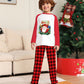 De noël Parent-Enfant Vêtements Ensemble À Manches Longues T-Shirt À Carreaux Pantalon Famille Correspondant Pyjama