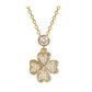 Micro-inlaid Full Diamond Necklace Rotatable Lucky Four-leaf Clover