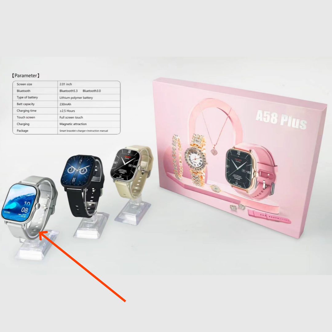 Montre intelligente Bluetooth Appel Fréquence cardiaque Oxygène Sang Femmes