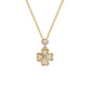 Micro-inlaid Full Diamond Necklace Rotatable Lucky Four-leaf Clover