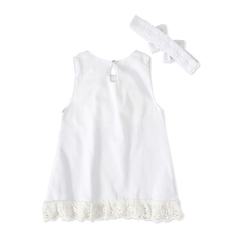Filles bébé sans manches arc jupe