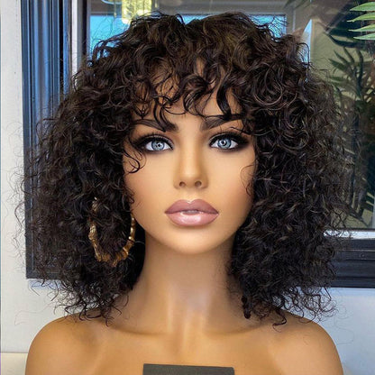 Perruque Deep Fringe naturelle avec frange