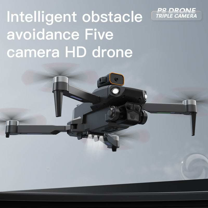 P8 Pro HD Photographie Aérienne Cinq Lens Obstacle Éviter Drone Retour Automatique GPS Quadcopter Télécommande Avion Positionnement GPS