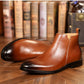 Men's British Style Casual Leather Side Zipper Martin Boots