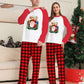 De noël Parent-Enfant Vêtements Ensemble À Manches Longues T-Shirt À Carreaux Pantalon Famille Correspondant Pyjama