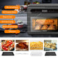 Geek Chef Friteuse à air, four grillé, combo, four à convection à vapeur 26 QT, comptoir de four à convection, 50 préréglages de cuisson, avec 6 tranches de pain, 12 pouces de pizza, acier inoxydable noir. Interdit de coter sur Amazon