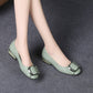 Women's Fashionable Non-slip Soft Bottom Thick Heel Leather Shoes