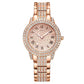 Montre à quartz romain à la mode diamant cinq pièces pour femme