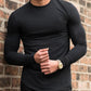 Men's Sports Solid Color Fitness Slim Long Sleeve And Short Sleeve T-shirt