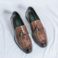 Petites chaussures en cuir décontractées à enfer pointu de style britannique