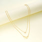 Collier pendentif en forme de coeur creux double couche collier pendentif en forme de coeur classique mignon pour femmes