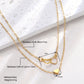 Collier pendentif en forme de coeur creux double couche collier pendentif en forme de coeur classique mignon pour femmes