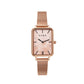 Montre de ceinture en acier de style carré Ins de haute qualité à quartz de tempérament simple