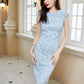Women's Round Neck Plus Size Dress Sheath