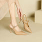 French Style Temperament Hollow High Heels Sandals Shallow Mouth Pointed Toe