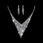 Fashion Bright Full Rhinestone Zircon Water Drop Necklace