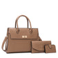 Sac à motif de pierre pour femmes ensemble de trois pièces de grande capacité