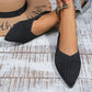 Plus Size Solid Color Pointed Flat Soft Sole Thin Shoes