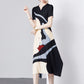 French Style V-neck Dress Summer Short Sleeve