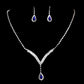Fashion Bright Full Rhinestone Zircon Water Drop Necklace