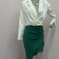 Women's Solid Color Coat Skirt Two-piece Set