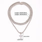 Pendentif croix en zircon collier Hip Hop Full Miami Curb Cuban Chaîne Glaqué Strass Bling Colliers Rapper pour hommes et femmes Chaîne de clavicule bijoux