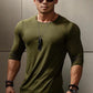 Men's Sports Solid Color Fitness Slim Long Sleeve And Short Sleeve T-shirt