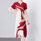 French Style V-neck Dress Summer Short Sleeve
