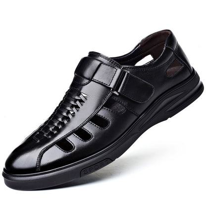 Sandales en cuir de vachette,