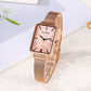 Montre de ceinture en acier de style carré Ins de haute qualité à quartz de tempérament simple