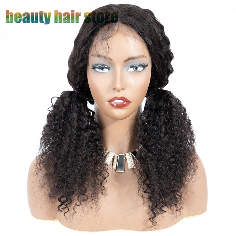 Perruques de cheveux humains brésiliens crépus bouclés avant de dentelle