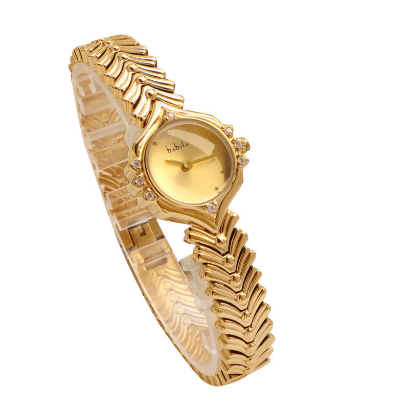 Montre à quartz en bambou,