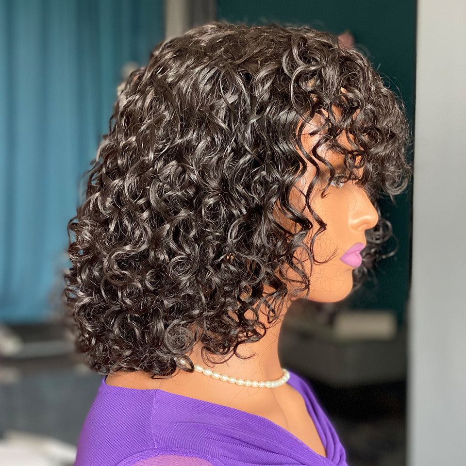 Perruque Deep Fringe naturelle avec frange