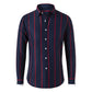 Striped Men's Fashion Long Sleeve Handsome Casual Shirt