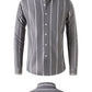 Striped Men's Fashion Long Sleeve Handsome Casual Shirt