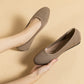 Round Toe Shallow Mouth Fabric Flat Knitted Soft Bottom Boat Shoes